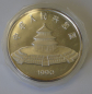 China Panda 12 Unzen Silber 1990
