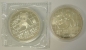 China Panda 1 Oz Silber Proof/BU, 2 Stück Münzenset 1989