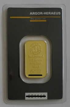 Goldbarren 1/2 Unze Gold Argor Heraeus