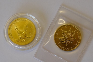 1/4 Unze Gold vers. Goldmünzen, Maple, Britannia, Känguru, Eagel, Krügerrand etc.