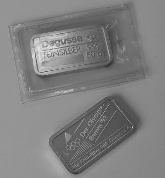 Silberbarren 50 Gramm Silber verschiedene Hersteller