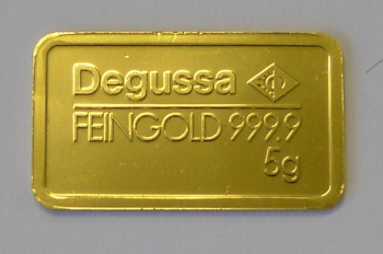 Goldbarren 5 Gramm Gold verschiedene Hersteller, Resale