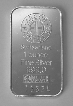 Silberbarren 1 Unze Argor Heraeus Philswiss Club Nr. 19624