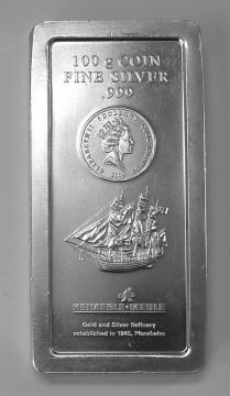 Silberbarren 100 Gramm Silber Cook Islands Münzbarren 2009