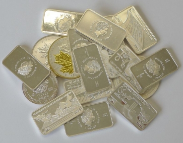 1/2 Oz Münzen - Münzbarren, Silberbarren, gebraucht