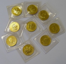 Maple Leaf 1/10 Unze Gold verschiedene Jahrgänge