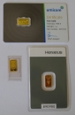 Goldbarren 1 Gramm Gold verschiedene Hersteller, Resale