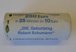 1 Originalrolle a 25 Münzen zu 10 Euro 200. Geburtstag Robert Schumann J. 2010