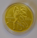100 Yuan China 1995, Sportgymnastin Olympia 1996 Atlanta, 1/3 Oz 916er Gold 10,36 gr. PP