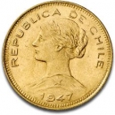 100 Pesos Gold Chile Liberty verschiedene Jahrgänge 18,3 gr. Feingewicht