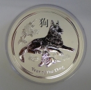 Australien Lunar II Hund 1 Oz Silber 2018