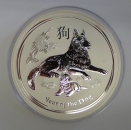 Australien Lunar II Hund 1/2 Oz Silber 2018