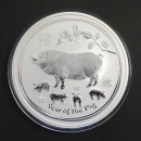 Australien Lunar II Schwein 10 Oz Silber 2019