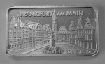 Silberbarren 1 Unze, Frankfurt Römerberg, Degussa