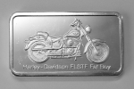 Silberbarren 1 Unze, Harley-Davidson FLSTF Fat Boy, Degussa