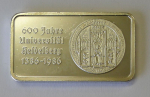 Silberbarren 1 Unze, Universität Heidelberg, Heraeus