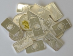 1/2 Oz Münzen - Münzbarren, Silberbarren, gebraucht