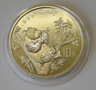 China Panda 1 Unze Silber 1995 kurzer Zweig