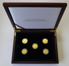 100 Euro Gold 1/2 Unze, Trier 2009, Komplettsatz alle 5 Prägestätten